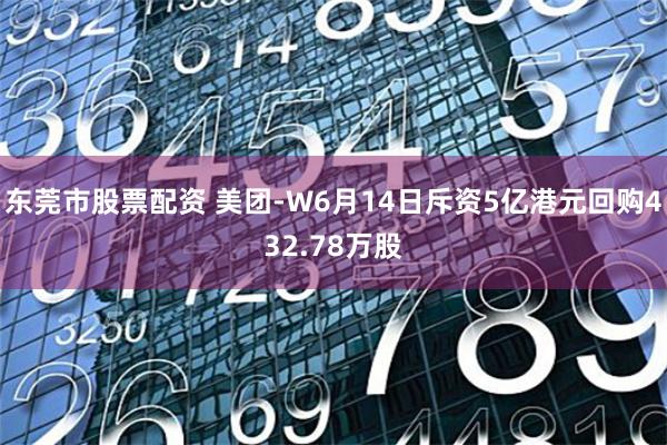 东莞市股票配资 美团-W6月14日斥资5亿港元回购432.78万股